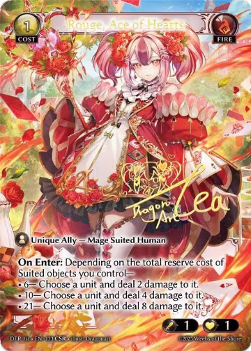 Rouge, Ace of Hearts (CSR) (133), Distorted Reflections — Grand Archive card price