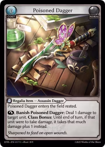 Poisoned Dagger (017), Distorted Reflections — Grand Archive card price