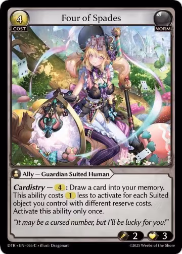 Four of Spades (066), Distorted Reflections — Grand Archive card price