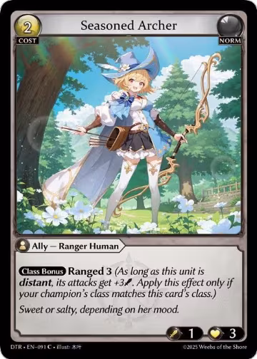 Seasoned Archer (091), Distorted Reflections — Grand Archive card price