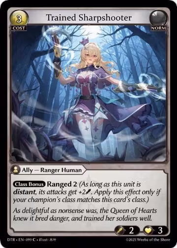 Trained Sharpshooter (099), Distorted Reflections — Grand Archive card price