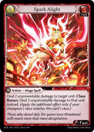 Spark Alight (135), Distorted Reflections — Grand Archive card price