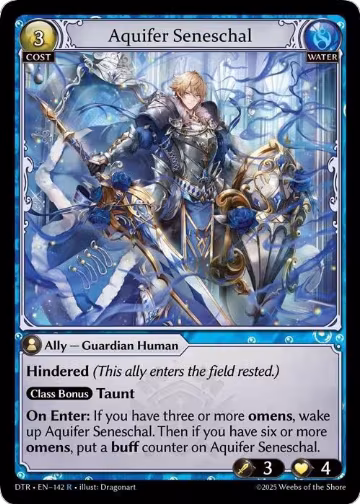 Aquifer Seneschal (142), Distorted Reflections — Grand Archive card price