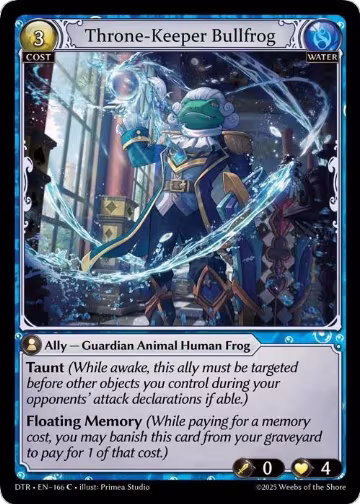 Throne-Keeper Bullfrog (166), Distorted Reflections — Grand Archive card price