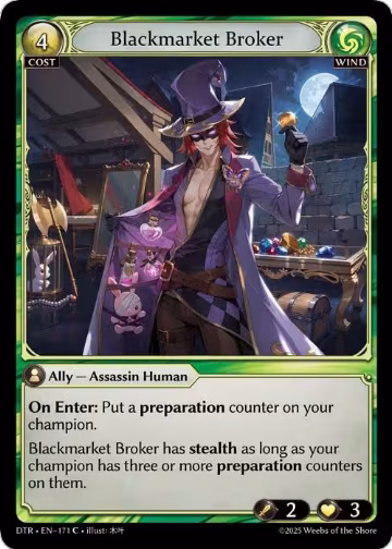 Blackmarket Broker (171), Distorted Reflections — Grand Archive card price