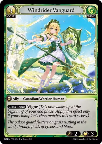 Windrider Vanguard (194), Distorted Reflections — Grand Archive card price