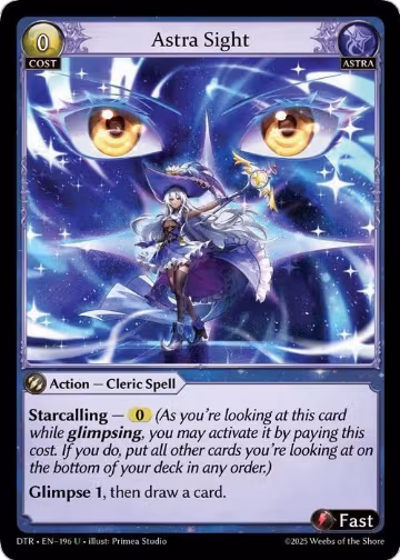 Astra Sight (196), Distorted Reflections — Grand Archive card price