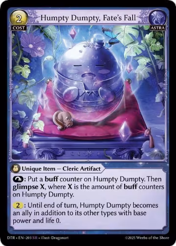 Humpty Dumpty, Fate's Fall (203), Distorted Reflections — Grand Archive card price