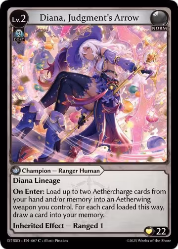 Diana, Judgment's Arrow (7), Distorted Reflections Starter Decks — Grand Archive card price