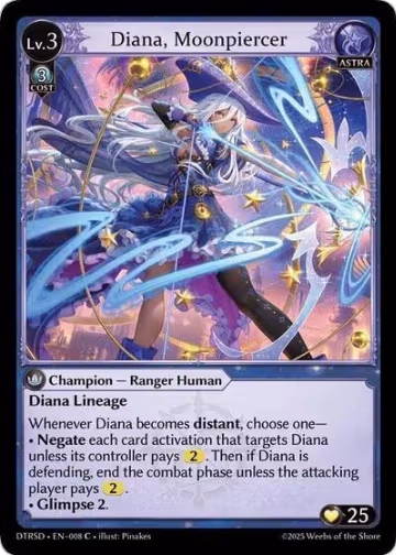 Diana, Moonpiercer (8), Distorted Reflections Starter Decks — Grand Archive card price