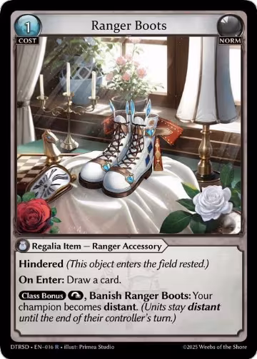 Ranger Boots (16), Distorted Reflections Starter Decks — Grand Archive card price