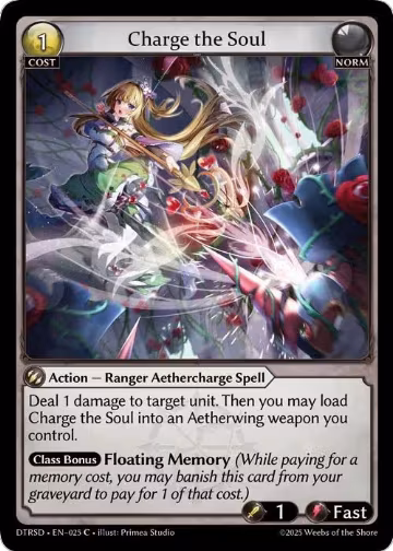 Charge the Soul (25), Distorted Reflections Starter Decks — Grand Archive card price