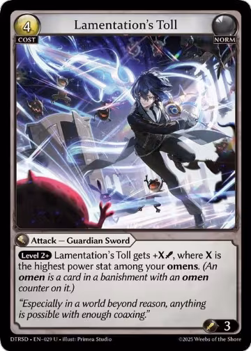 Lamentation's Toll (29), Distorted Reflections Starter Decks — Grand Archive card price