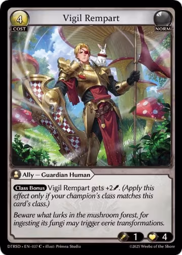Vigil Rempart (37), Distorted Reflections Starter Decks — Grand Archive card price