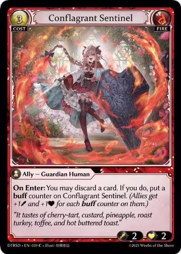 Conflagrant Sentinel (39), Distorted Reflections Starter Decks — Grand Archive card price