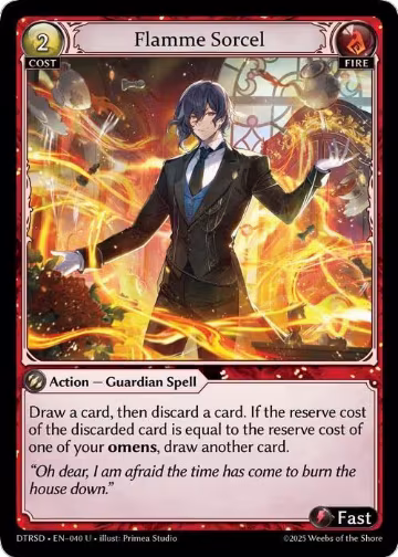 Flamme Sorcel (40), Distorted Reflections Starter Decks — Grand Archive card price