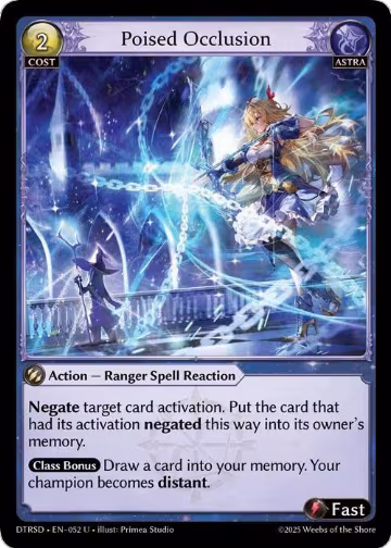 Poised Occlusion (52), Distorted Reflections Starter Decks — Grand Archive card price