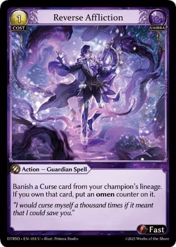 Reverse Affliction (58), Distorted Reflections Starter Decks — Grand Archive card price