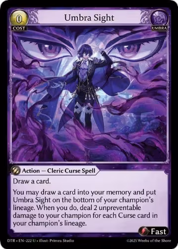 Umbra Sight (60), Distorted Reflections Starter Decks — Grand Archive card price