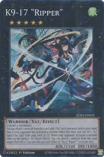 K9-17 "Ripper" (JUSH-EN035), Justice Hunters — Yu-Gi-Oh! card price