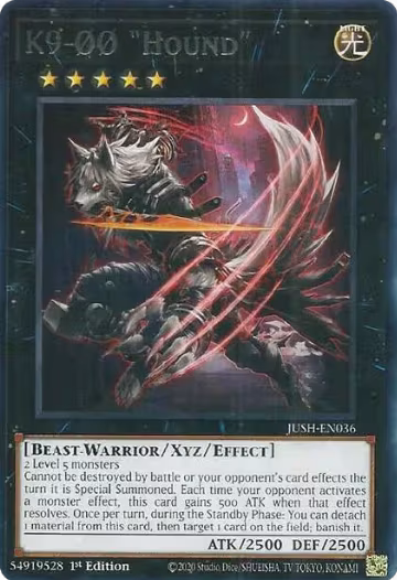 K9-00 "Hound" (JUSH-EN036), Justice Hunters — Yu-Gi-Oh! card price