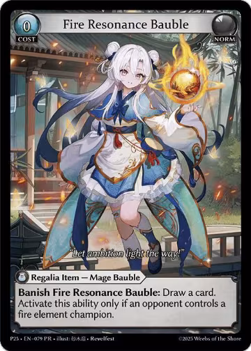 Fire Resonance Bauble (079), Promotional Cards — Grand Archive card price