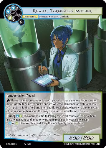 Rhana, Tormented Mother (DRC-086 N), Descent into the Raven's Catacombs — Force of Will card price