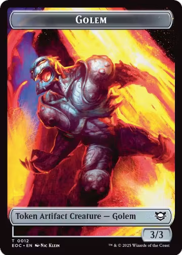 Golem (0012) // Golem (0014) Double-Sided Token (12 // 14), Commander: Edge of Eternities — Magic card price
