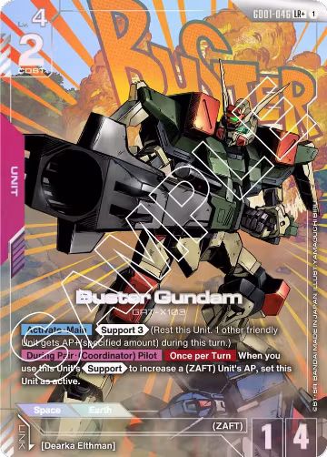 Buster Gundam (LR+) (GD01-046), Newtype Rising — Gundam card price