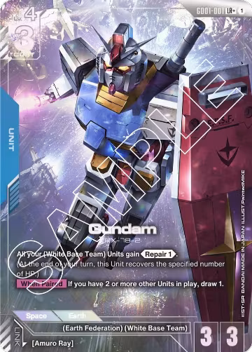 Gundam (GD01-001) (LR+) (GD01-001), Newtype Rising — Gundam card price