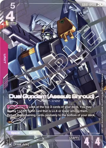 Duel Gundam (Assault Shroud) (LR+) (GD01-045), Newtype Rising — Gundam card price