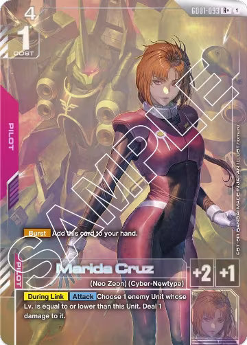 Marida Cruz (R+) (GD01-093), Newtype Rising — Gundam card price