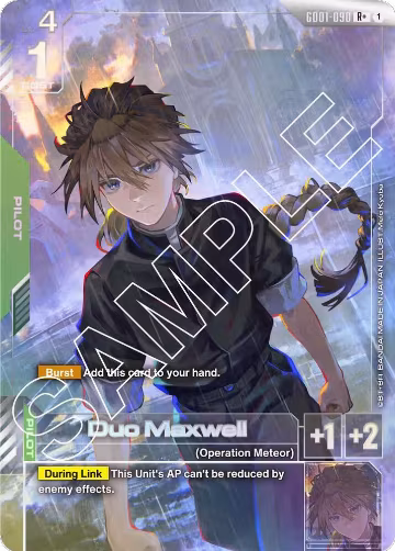 Duo Maxwell (R+) (GD01-090), Newtype Rising — Gundam card price