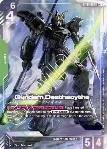 Gundam Deathscythe (GD01-025) (LR+) (GD01-025), Newtype Rising — Gundam card price