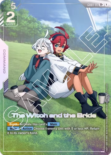 The Witch and the Bride (R+) (GD01-117), Newtype Rising — Gundam card price