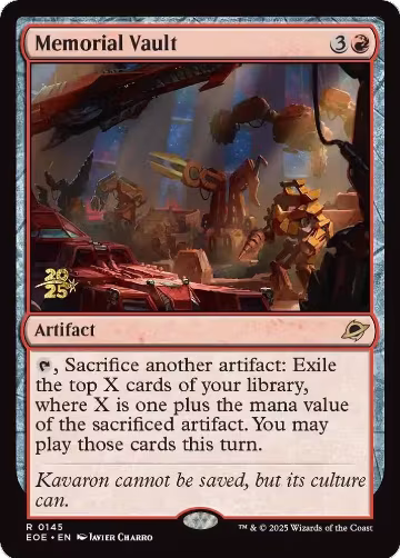 Memorial Vault (145), Prerelease Cards — Magic card price