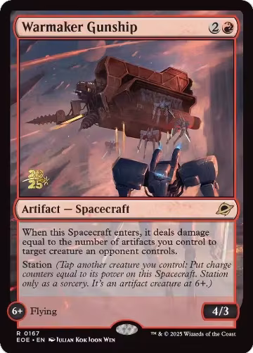 Warmaker Gunship (167), Prerelease Cards — Magic card price