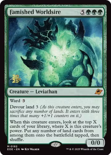 Famished Worldsire (182), Prerelease Cards — Magic card price