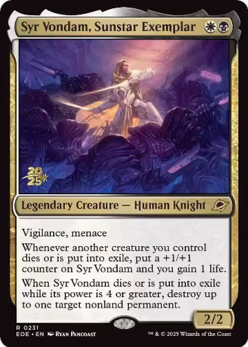 Syr Vondam, Sunstar Exemplar (231), Prerelease Cards — Magic card price