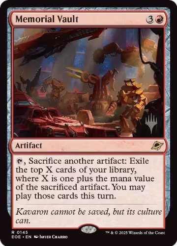 Memorial Vault (145), Promo Pack: Edge of Eternities — Magic card price