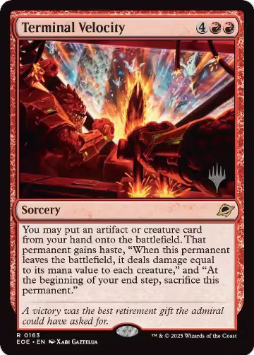 Terminal Velocity (163), Promo Pack: Edge of Eternities — Magic card price