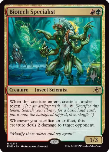 Biotech Specialist (214), Promo Pack: Edge of Eternities — Magic card price