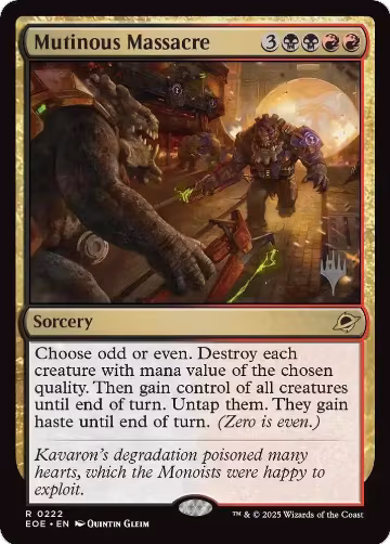 Mutinous Massacre (222), Promo Pack: Edge of Eternities — Magic card price