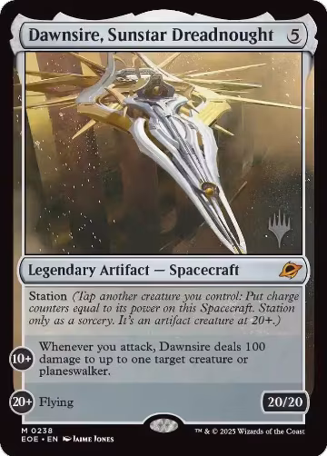 Dawnsire, Sunstar Dreadnought (238), Promo Pack: Edge of Eternities — Magic card price