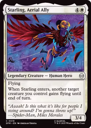 Starling, Aerial Ally (18), Marvel's Spider-Man — Magic card price