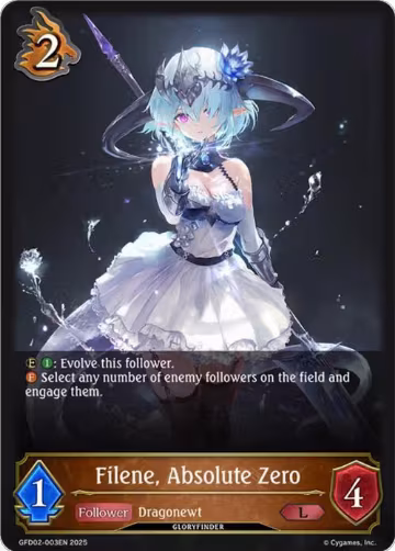 Filene, Absolute Zero (GFD02-003EN), Treacherous Ambitions — Shadowverse card price
