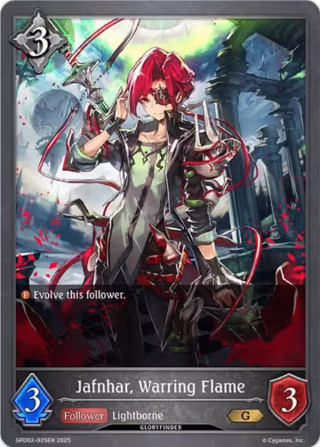 Jafnhar, Warring Flame (GFD02-025EN), Treacherous Ambitions — Shadowverse card price