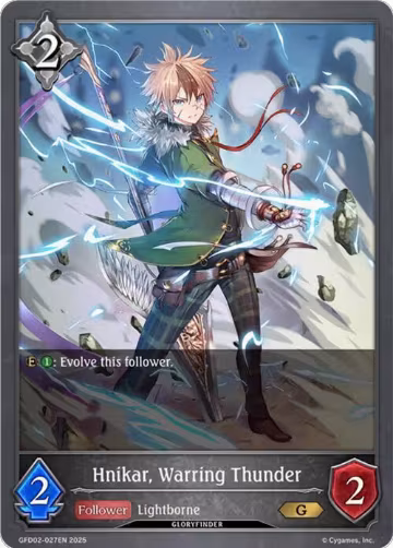 Hnikar, Warring Thunder (GFD02-027EN), Treacherous Ambitions — Shadowverse card price