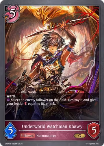 Underworld Watchman Khawy (GFD02-032EN), Treacherous Ambitions — Shadowverse card price