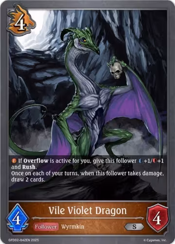 Vile Violet Dragon (GFD02-042EN), Treacherous Ambitions — Shadowverse card price